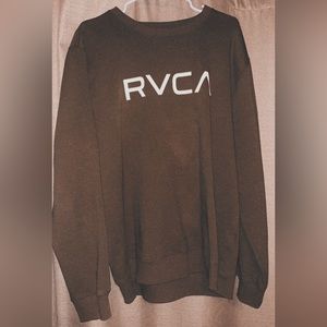 Olive green RVCA crewneck.